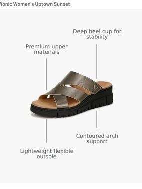 Vionic uptown sunset sandals NWOT